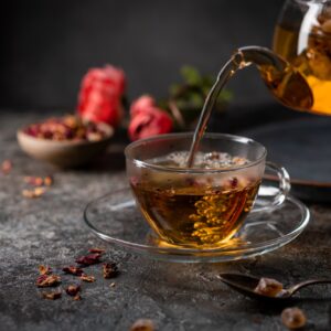 tea from the petals of rose